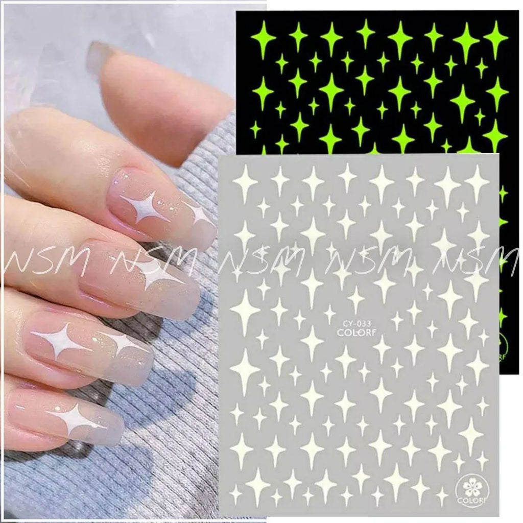 Starry Night Stars Glow In The Dark Sticker Sheets (CY-033)
