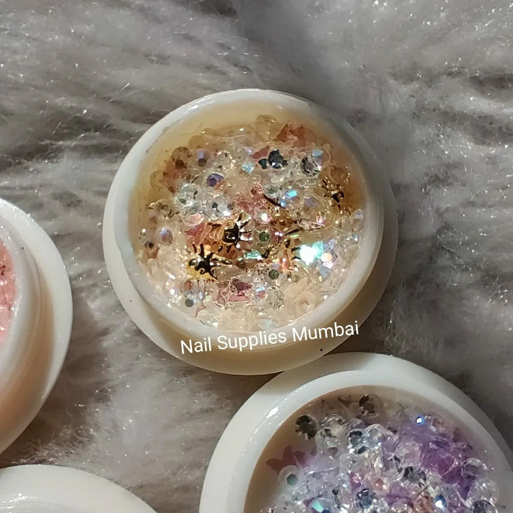 Pastel Aurora Rhinestones, Butterfly And Mylar Mix (Set Of 6 Colors)