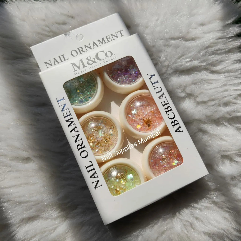 Pastel Aurora Rhinestones, Butterfly And Mylar Mix (Set Of 6 Colors)