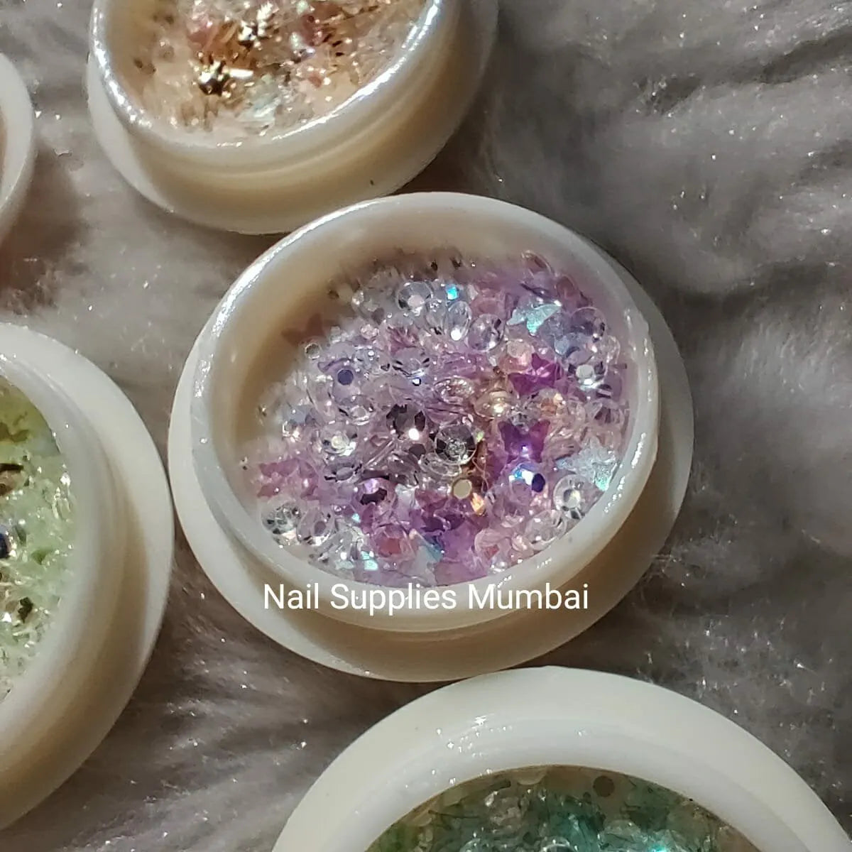 Pastel Aurora Rhinestones, Butterfly And Mylar Mix (Set Of 6 Colors)