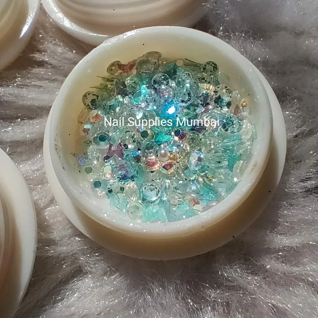 Pastel Aurora Rhinestones, Butterfly And Mylar Mix (Set Of 6 Colors)