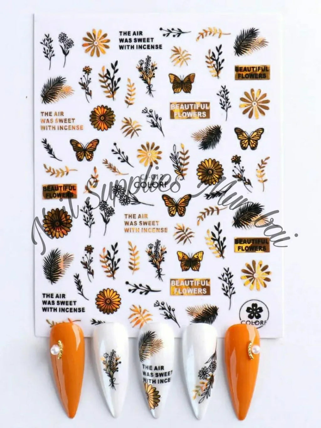 Golden Holographic Sticker Sheets (CJ-012)