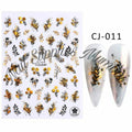 Leaves Golden Holographic Sticker Sheets (CJ-011)