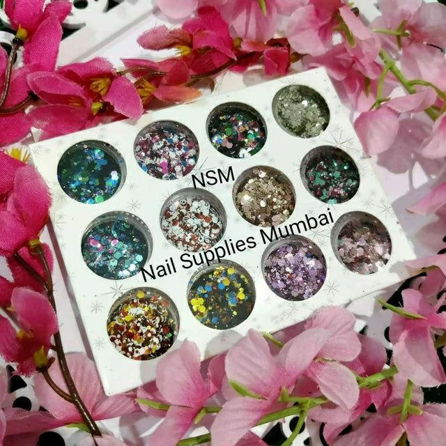 Multicolor Chunky Mylars And Glitter Box