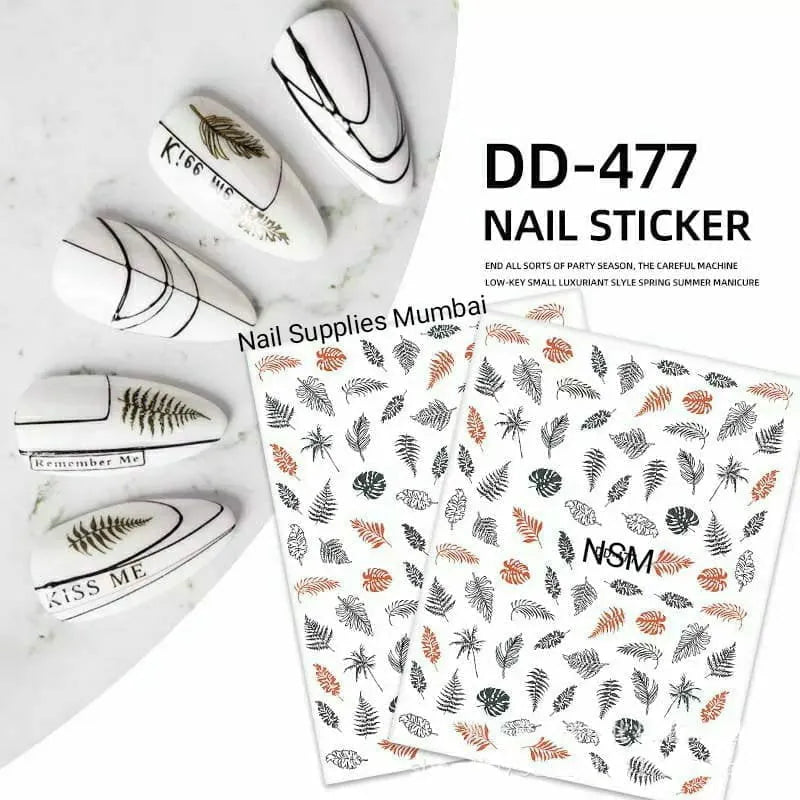Leaf Nail Art Sticker Sheets