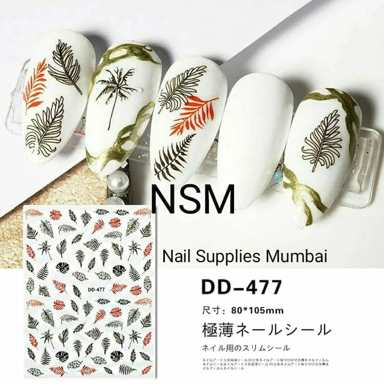 Leaf Nail Art Sticker Sheets