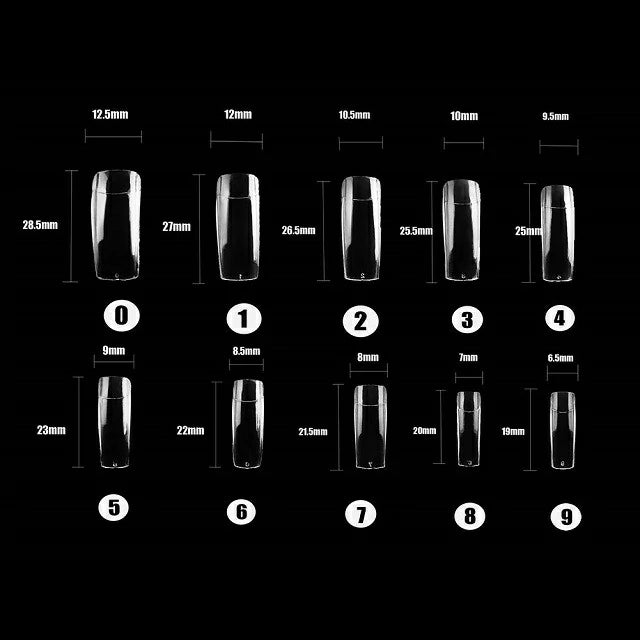 Half Cover Extension Nail Tips (Pack Of 500 Pcs)