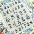 Tulips Nail Art 3D Sticker Sheets