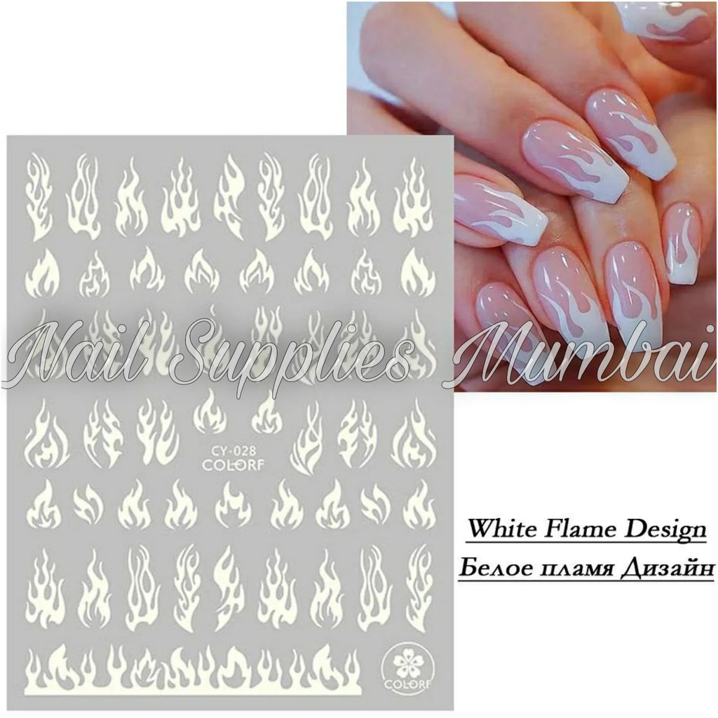 Flames Glow In The Dark Sticker Sheets (CY-028)
