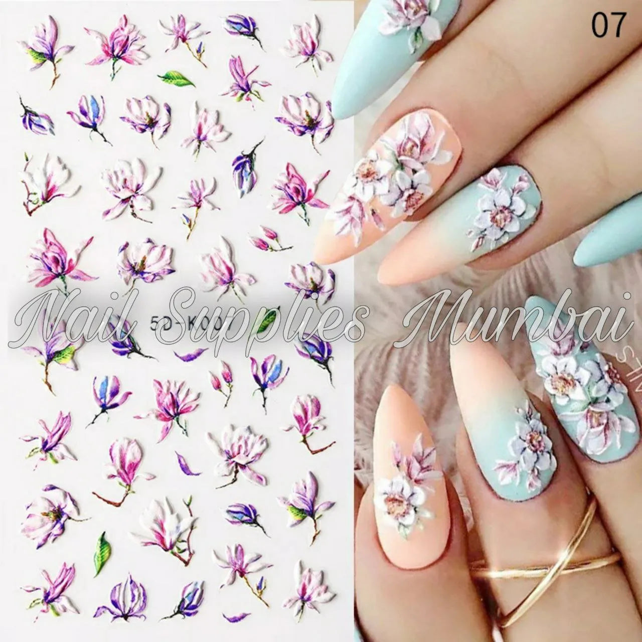 Floral 5D Sticker Sheets (K007)