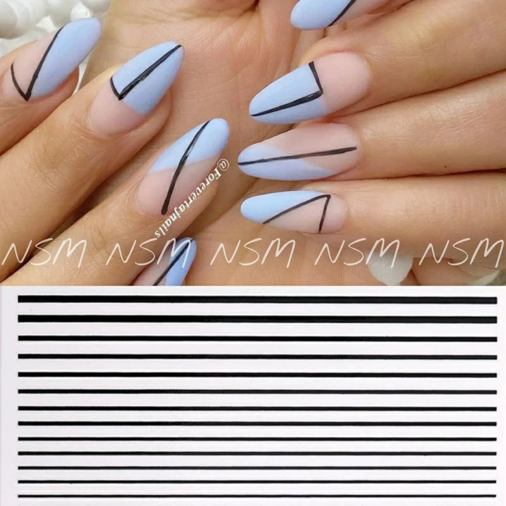 Stripes Nail Sticker Sheet