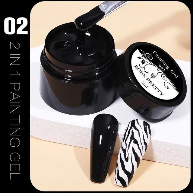 Born Pretty Black Painting Gel Pot (5ml)