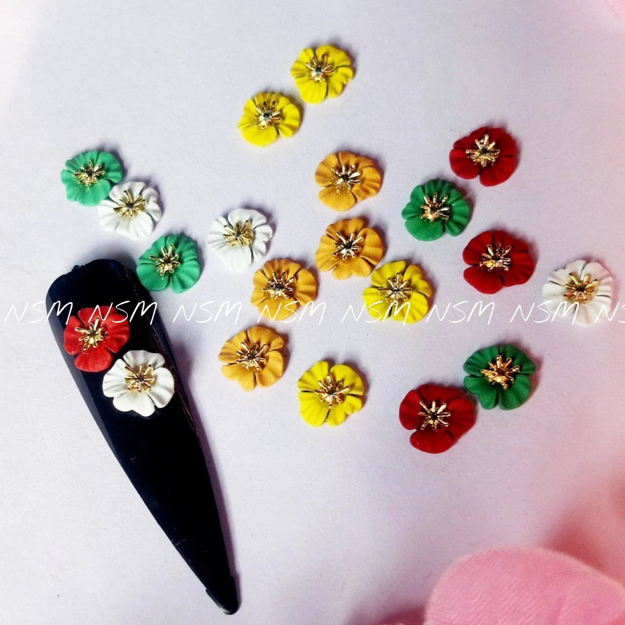 3D Flower Nail Charms (Pack of 20 Pcs)