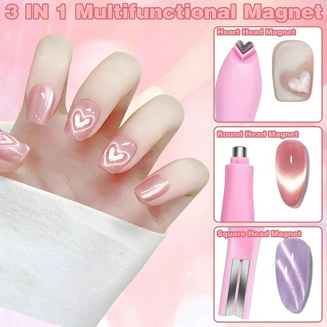 3 in 1 Cat Eye Nail Magnet