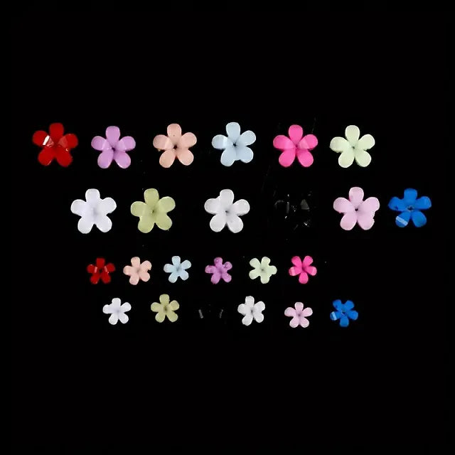 3D Flowers Nail Charms Grid