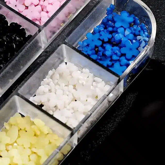 3D Flowers Nail Charms Grid
