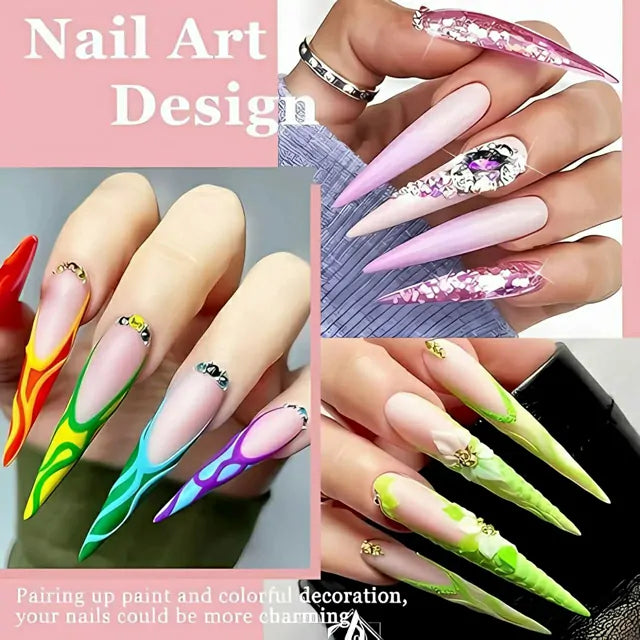 3XL Extra Long Stiletto Soft Gel Nail Tips (Box of 240 Pcs)
