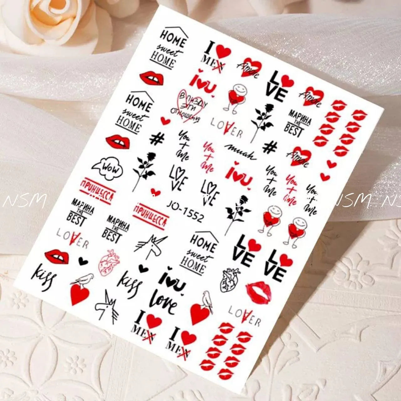 Hearts And Kisses Valentines Special Sticker Sheet (JO-1552)