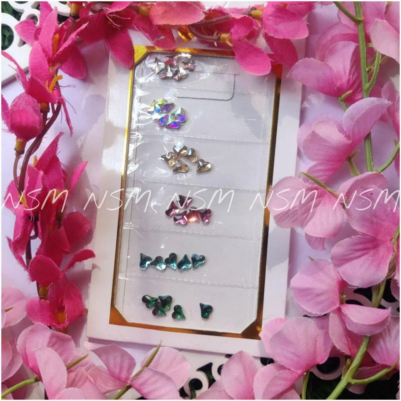 5D Heart Shaped Rhinestones Sheets