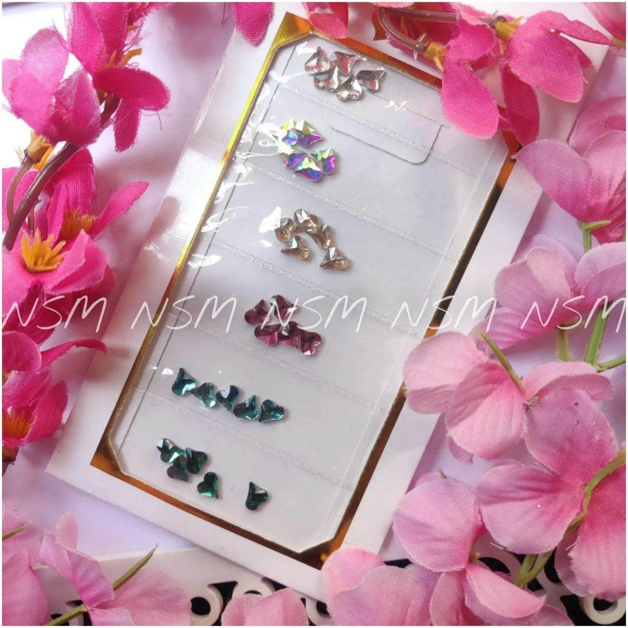 5D Heart Shaped Rhinestones Sheets