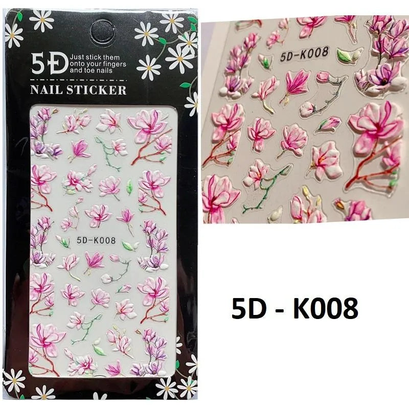 Floral 5D Sticker Sheets (5D - K008)