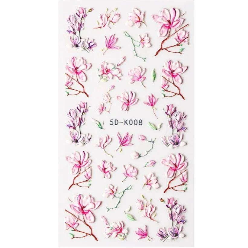 Floral 5D Sticker Sheets (5D - K008)