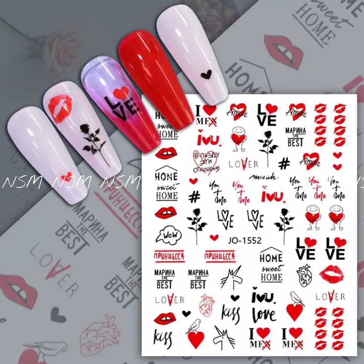 Hearts And Kisses Valentines Special Sticker Sheet (JO-1552)