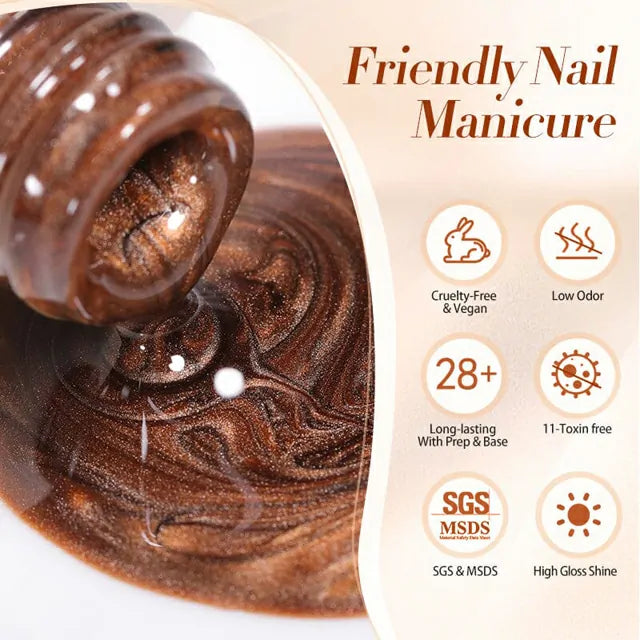 Born Pretty Autumn Water Light Cat Magnetic Gel Polish Caramel MY79 (10ml)