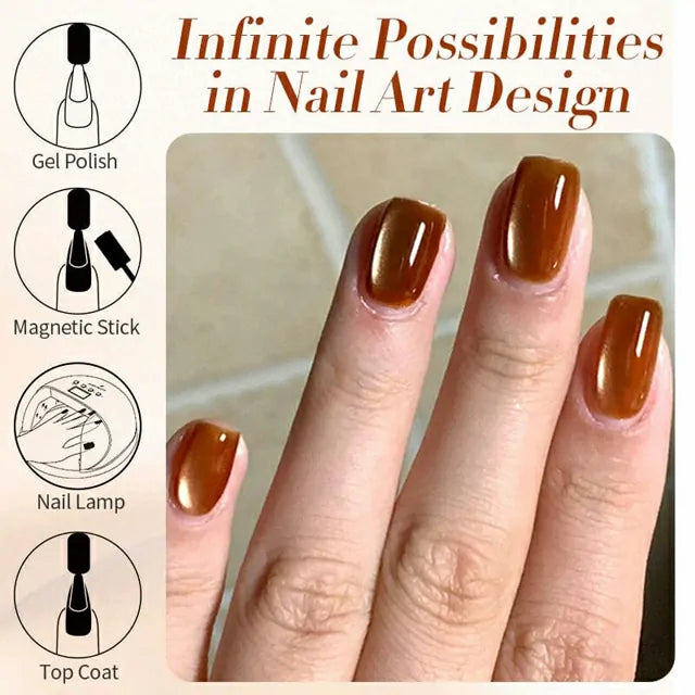 Born Pretty Autumn Water Light Cat Magnetic Gel Polish Caramel MY79 (10ml)