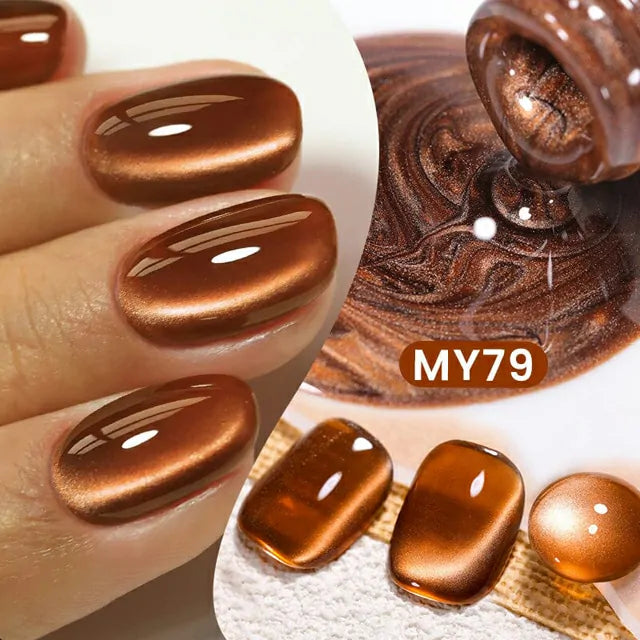 Born Pretty Autumn Water Light Cat Magnetic Gel Polish Caramel MY79 (10ml)