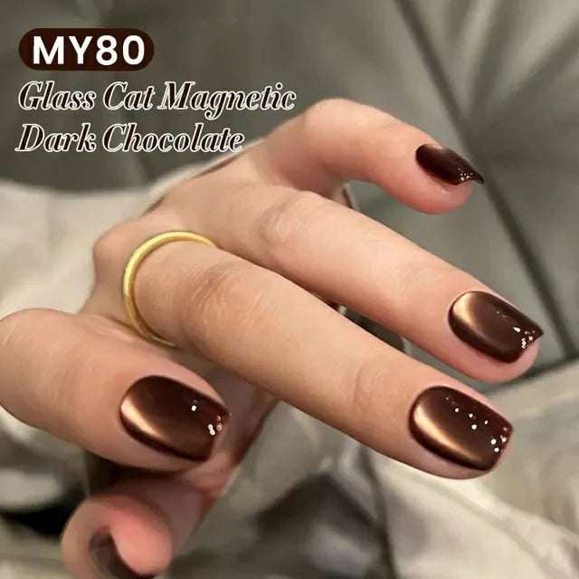 Born Pretty Autumn Water Light Cat Magnetic Gel Polish Dark Chocolate MY80 (10ml)