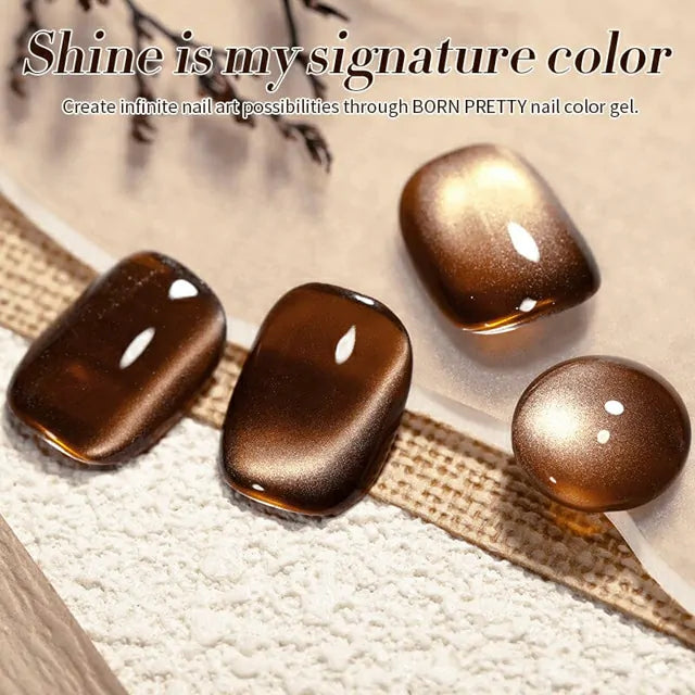 Born Pretty Autumn Water Light Cat Magnetic Gel Polish Dark Chocolate MY80 (10ml)