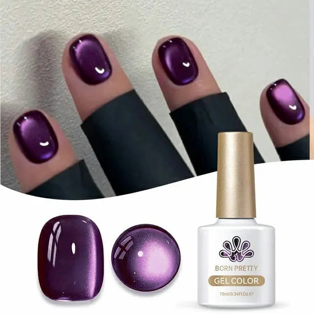 Born Pretty Autumn Water Light Cat Magnetic Gel Polish Purple Mystery MY81 (10ml)