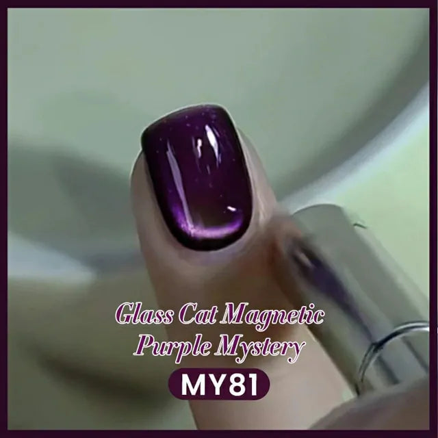 Born Pretty Autumn Water Light Cat Magnetic Gel Polish Purple Mystery MY81 (10ml)