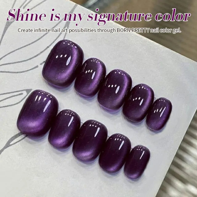 Born Pretty Autumn Water Light Cat Magnetic Gel Polish Purple Mystery MY81 (10ml)