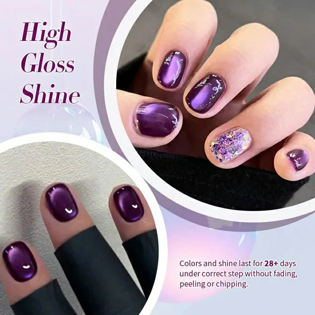 Born Pretty Autumn Water Light Cat Magnetic Gel Polish Purple Mystery MY81 (10ml)