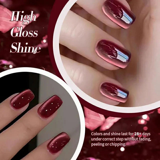 Born Pretty Autumn Water Light Cat Magnetic Gel Polish Berry Red MY82 (10ml)