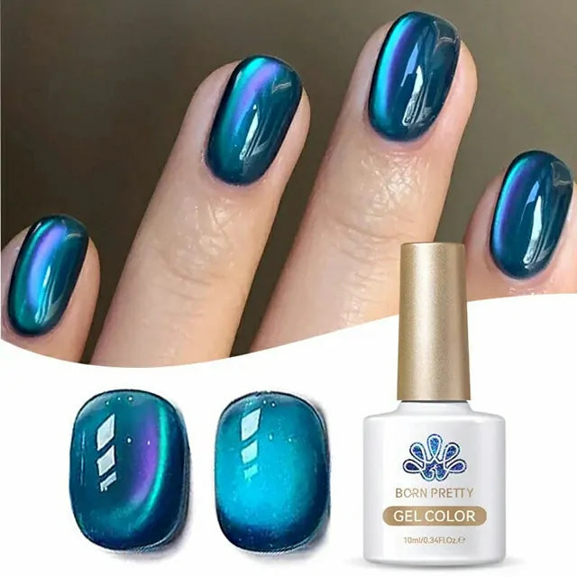 Born Pretty Autumn Water Light Cat Magnetic Gel Polish Sea Blue MY83 (10ml)