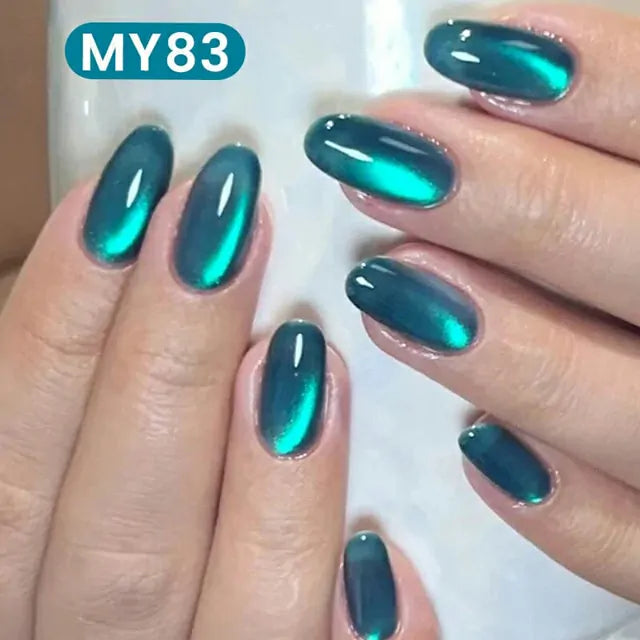 Born Pretty Autumn Water Light Cat Magnetic Gel Polish Sea Blue MY83 (10ml)