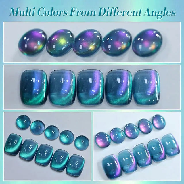 Born Pretty Autumn Water Light Cat Magnetic Gel Polish Sea Blue MY83 (10ml)
