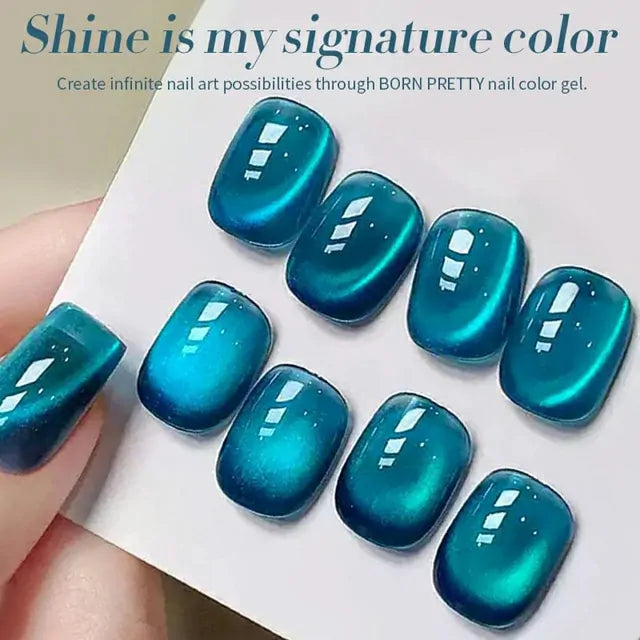 Born Pretty Autumn Water Light Cat Magnetic Gel Polish Sea Blue MY83 (10ml)
