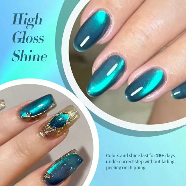 Born Pretty Autumn Water Light Cat Magnetic Gel Polish Sea Blue MY83 (10ml)