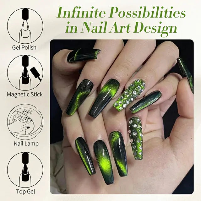 Born Pretty 9D Cat Magnetic Gel Nail Polish - Wormhole MY34 (10ml)
