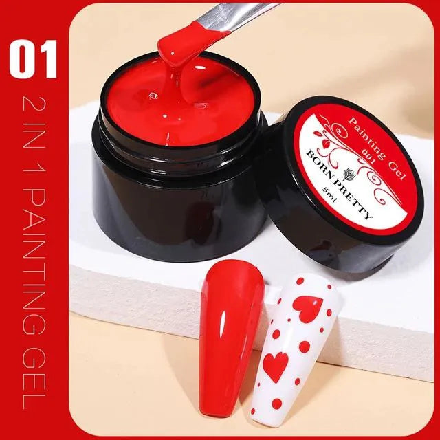 Born Pretty Red Painting Gel Pot (5ml)