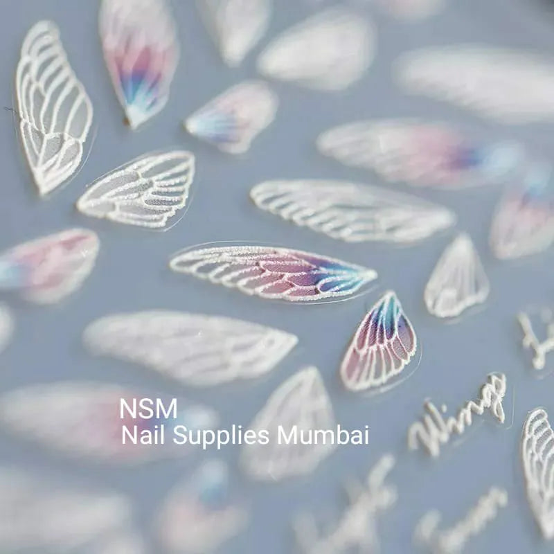 Butterfly Wings 5D Nail Art Stickers Sheet