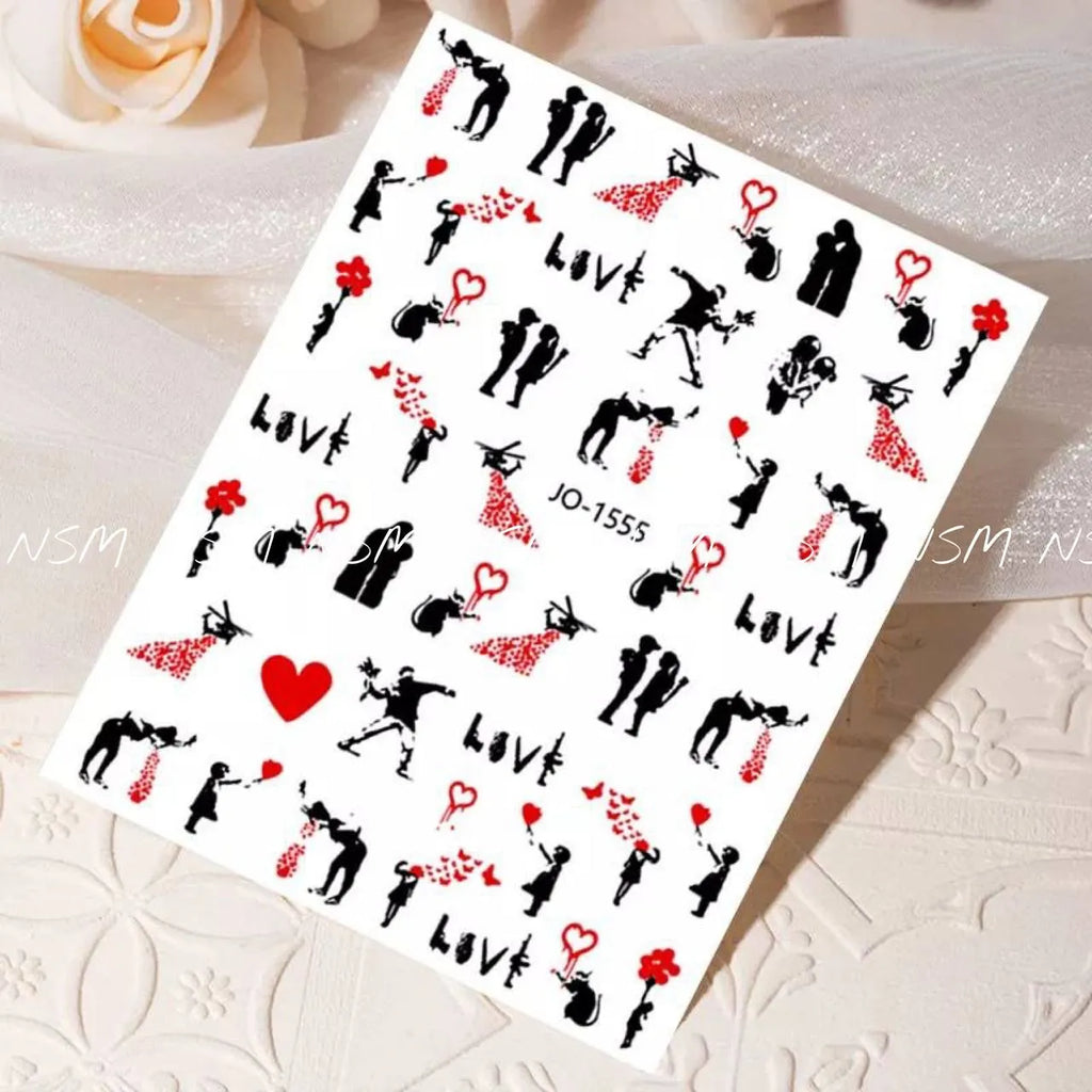 Love And Couple Valentines Special Sticker Sheet (JO-1555)
