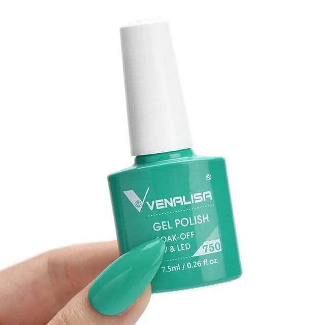 Venalisa Gel Polish Shade No. 750 - Green Color (7.5ml)
