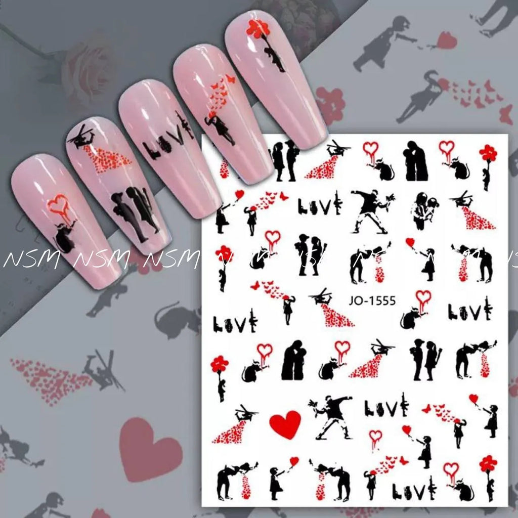 Love And Couple Valentines Special Sticker Sheet (JO-1555)
