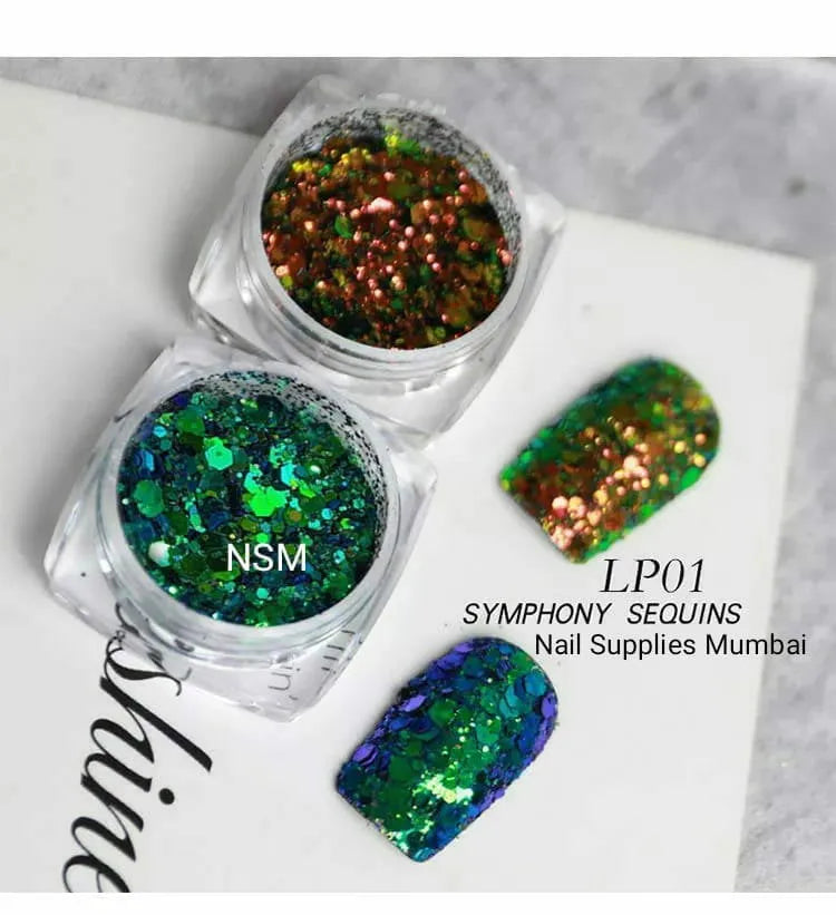 Glitters And Chunky Mylar Mix (Set Of 6 Colors)