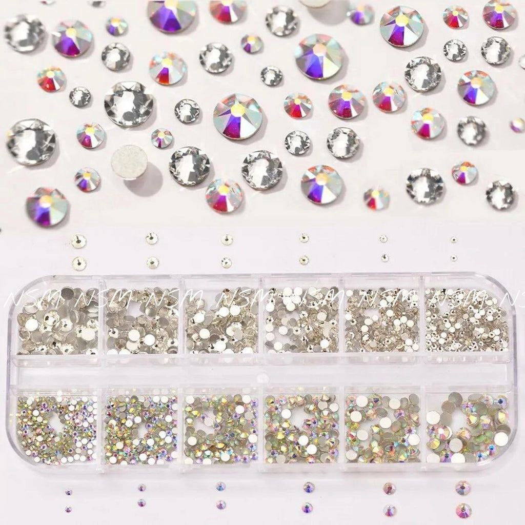 AB and Silver Rhinestones Grid